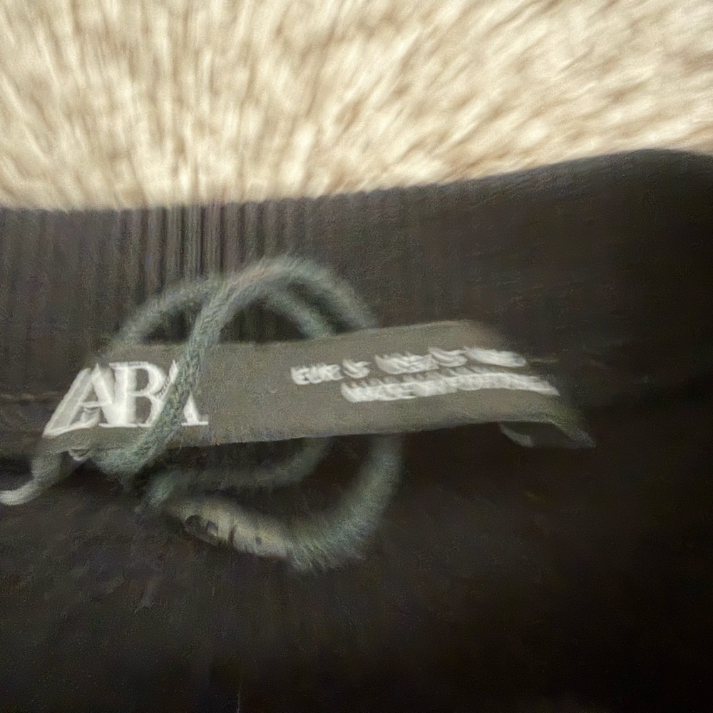 Zara Cropped Patchwork Sweater Multicolor Size La… - image 4